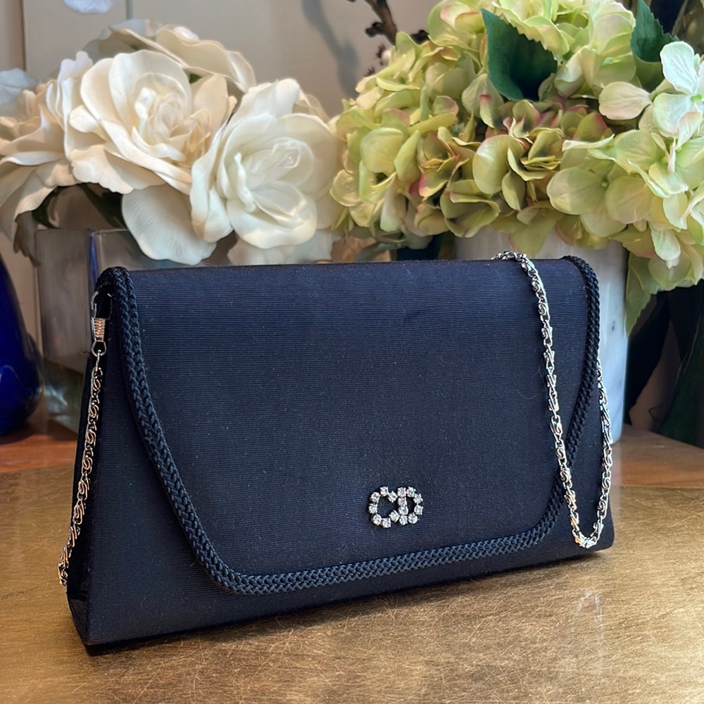 Christian Dior Moire’ Silk Shoulder Bag Clutch